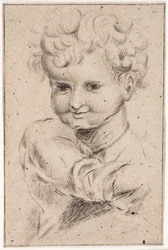 Studio di bambino, testa e busto