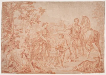 Romolo e Remo. (Livio I, 4). Studio dal dipinto di Carlo Maratti a Sanssouci, Potsdam (realizzato nel 1692 per Niccolò Maria Pallavicini)
