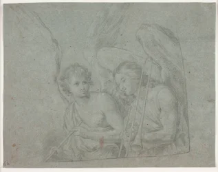 Due angeli con strumenti musicali