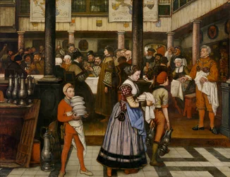 Frans Floris partecipa a un banchetto della Corporazione di San Luca