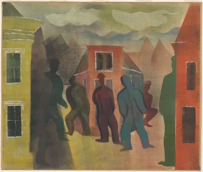Scena di strada con figure