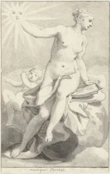 Figura allegorica femminile seduta
