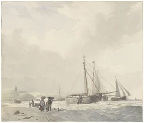 Vista sulla spiaggia di Scheveningen