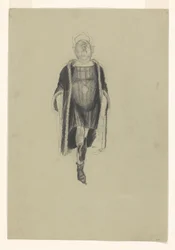 Figura con il naso in aria