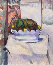 Frutta e moustier, 1907 (olio su tela)