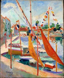 Il 14 luglio a St. Tropez (olio su tela)