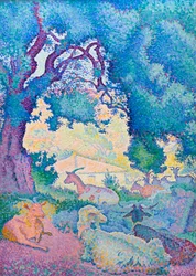 Paesaggio con capre