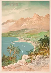 Poster pubblicitario di Mentone, Francia