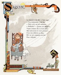 Illustrazione per "Alfabeto dei buoni esempi", c.1890