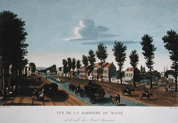 La Barriere du Maine, c.1815-20 (incisione a colori)