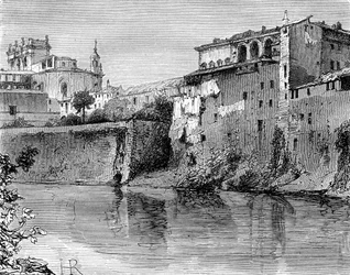 Villa Farnese, provincia di Viterbo, nord-ovest di Roma, XIX secolo