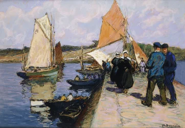 Pescatori su un Molo