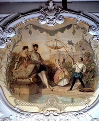 Scena di pesca al Castello di Chantilly
