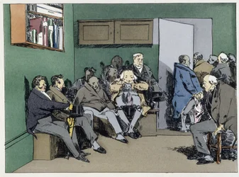 Un giorno di udienza - in "Administrative morals" di Henri Monnier