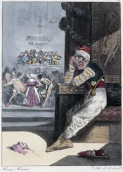Il Carnevale: "Everyone takes his pleasure where he finds him" - in "Les pastemps" di Henri Monnier, ed. Delpech, Parigi