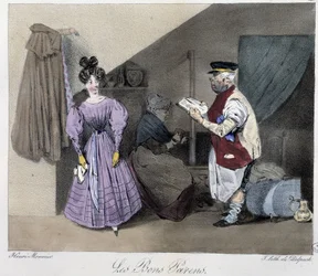 I buoni genitori - in "Esquisses parisiennes" di Henri Monnier, ed. Delpech, Parigi