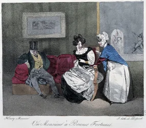 Un signore fortunato - in "Esquisses parisiennes" di Henri Monnier, ed. Delpech, Parigi