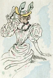 Una donna che tiene un giornale