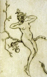 Donna nuda che si sveglia