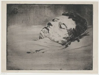 Ritratto di un uomo sconosciuto sul letto di morte
