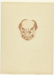 Maschera con volto di uomo