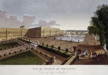 Chateau de Versailles dal lato dei giardini - in Views of Paris di Courvoisier