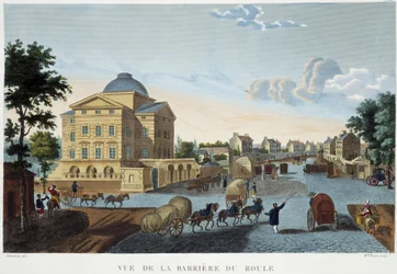 La barriera del Roule, ca. 1820 - in "Vues de Paris" di Courvoisier