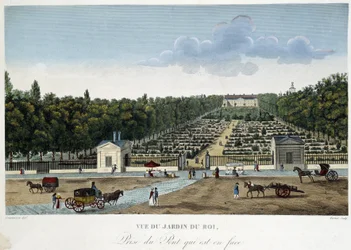 Vista del Jardin du Roi (Giardino delle Piante) presa dal ponte opposto - in Views of Paris di Courvoisier