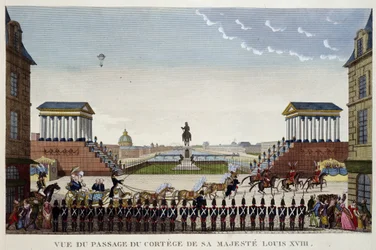 Vista del passaggio del corteo di Sua Maestà Luigi XVIII il 3 maggio
