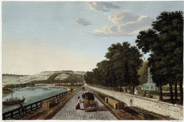 Veduta della terrazza del Parc St Cloud - in “Vues de Paris”