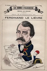 Caricatura di Ferdinand Le Lievre (1799-1886) senatore inglese in Algeria - da 