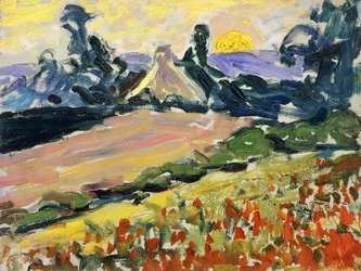 Paesaggio al tramonto