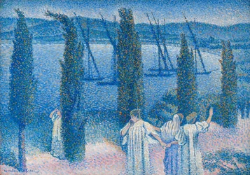 Notturno con cipressi, 1896