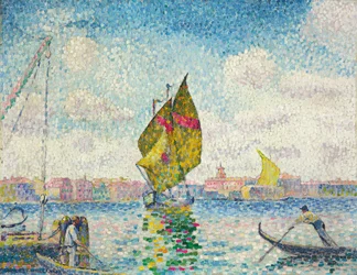 Barche a vela sulla Giudecca o Venezia, marina