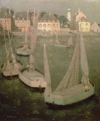 Porto della Bretagna al Chiaro di Luna