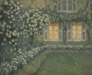 Postimpressionismo: Il giardino bianco al crepuscolo
