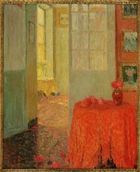 La tovaglia rossa (dipinto su tela)