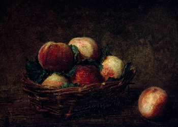 Natura morta con pesche. Dipinto di Henri Fantin-Latour (Fantin Latour