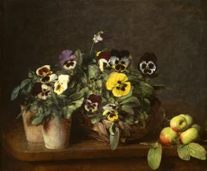 Natura morta con viole del pensiero