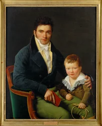 Barbet e suo figlio (dipinto su tela)