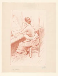 Donna alla sua toilette