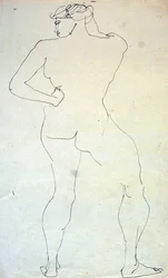 Nudo femminile di schiena
