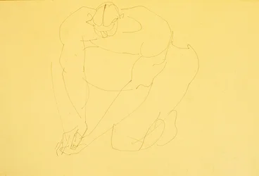 Nudo maschile inginocchiato II
