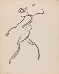 Figura danzante, di profilo