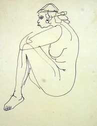 Nudo femminile seduto