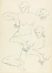 Cinque studi di una figura femminile