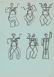 Sei studi di figure danzanti