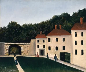 Passeggiatori in un parco