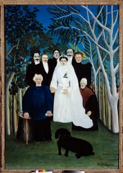 Il matrimonio intorno al 1905. Dipinto di Henri Rousseau dit Le Douanier