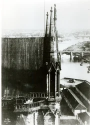 Veduta della Cattedrale di Notre-Dame a Parigi e del fiume Senna, c.1853